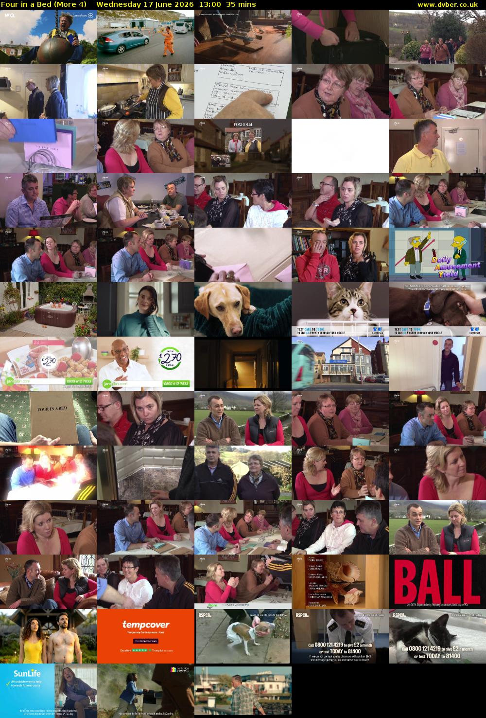 Four in a Bed (More 4) Wednesday 17 June 2026 13:00 - 13:35