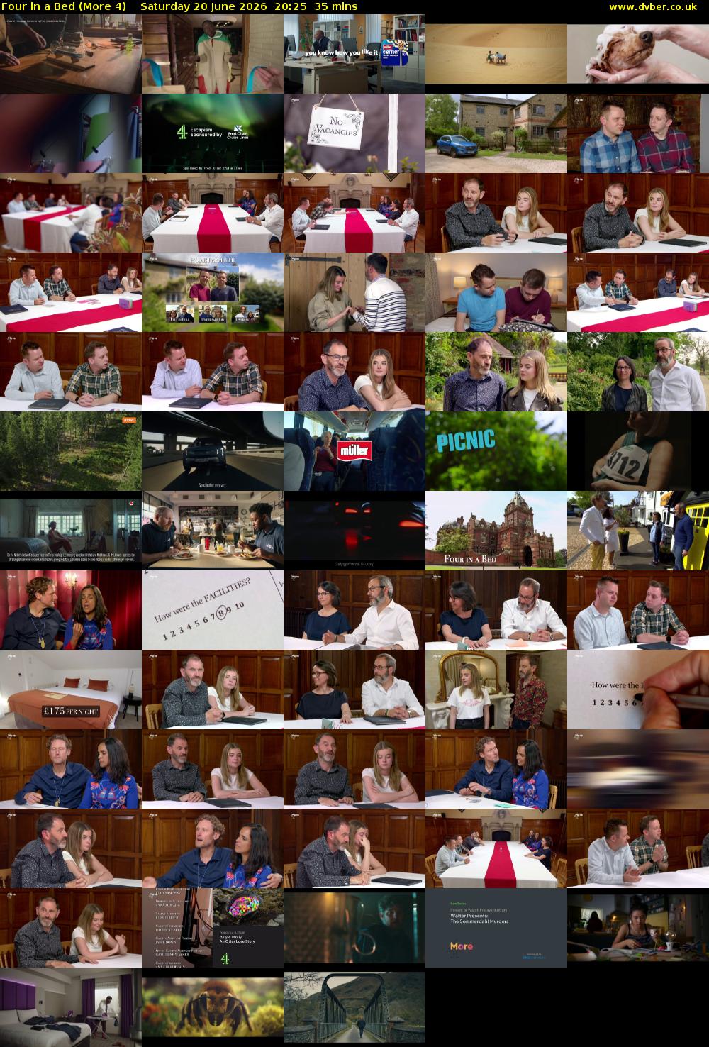 Four in a Bed (More 4) Saturday 20 June 2026 20:25 - 21:00