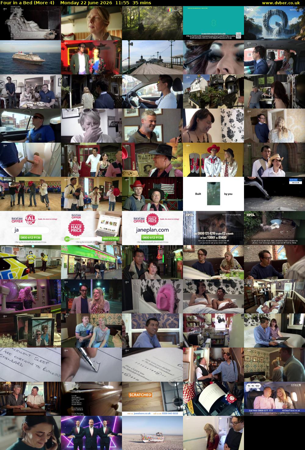 Four in a Bed (More 4) Monday 22 June 2026 11:55 - 12:30
