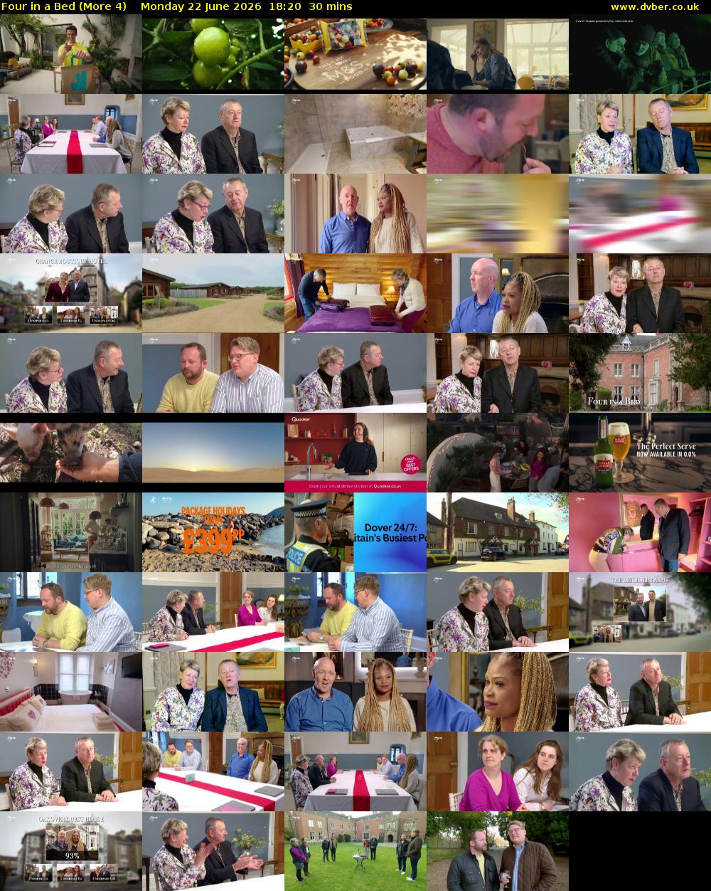 Four in a Bed (More 4) Monday 22 June 2026 18:20 - 18:50