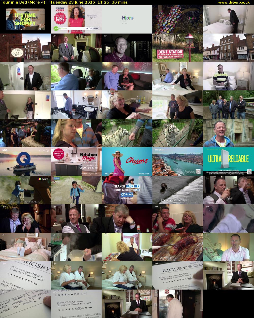 Four in a Bed (More 4) Tuesday 23 June 2026 11:25 - 11:55