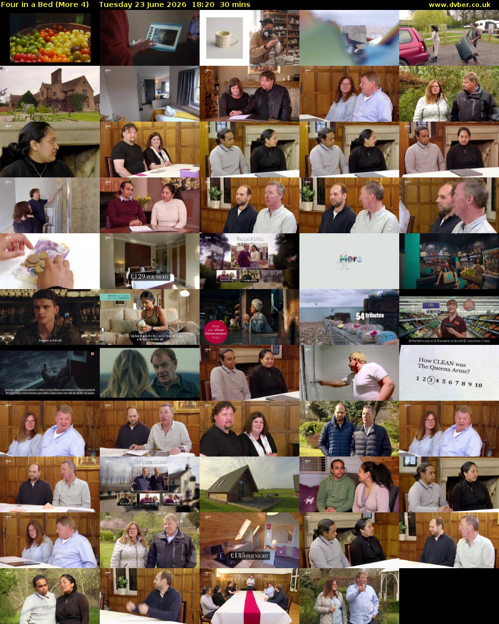 Four in a Bed (More 4) Tuesday 23 June 2026 18:20 - 18:50