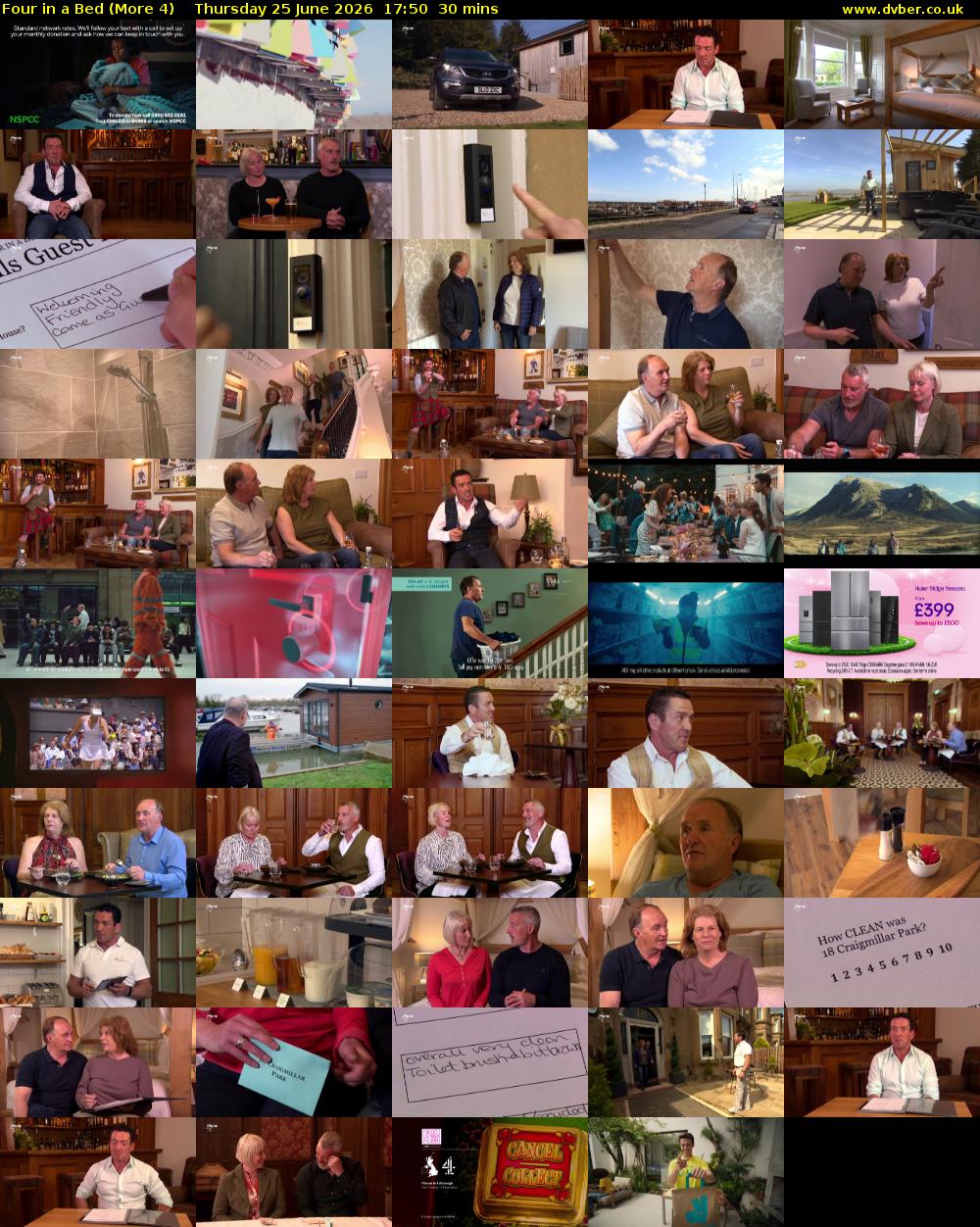 Four in a Bed (More 4) Thursday 25 June 2026 17:50 - 18:20