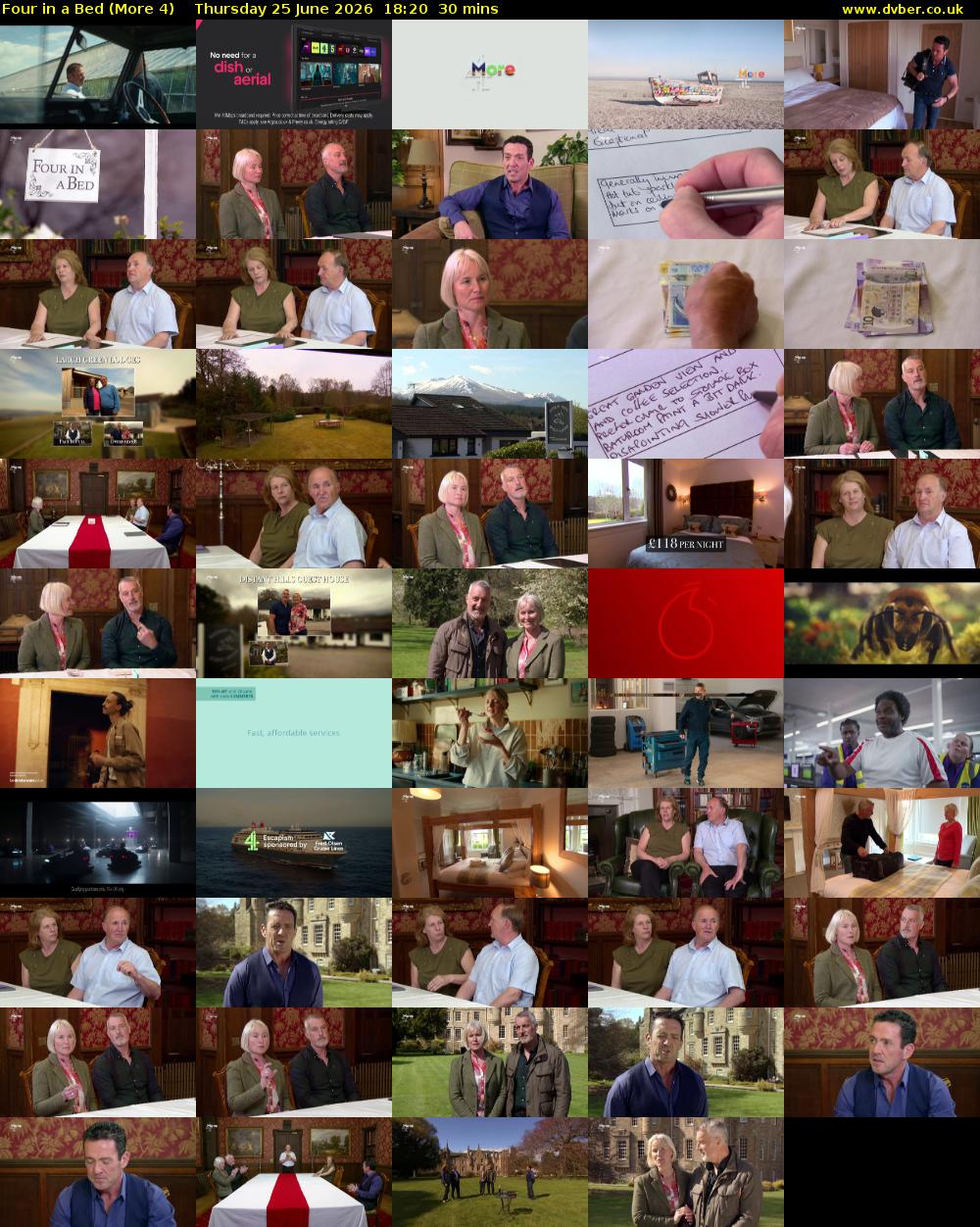 Four in a Bed (More 4) Thursday 25 June 2026 18:20 - 18:50