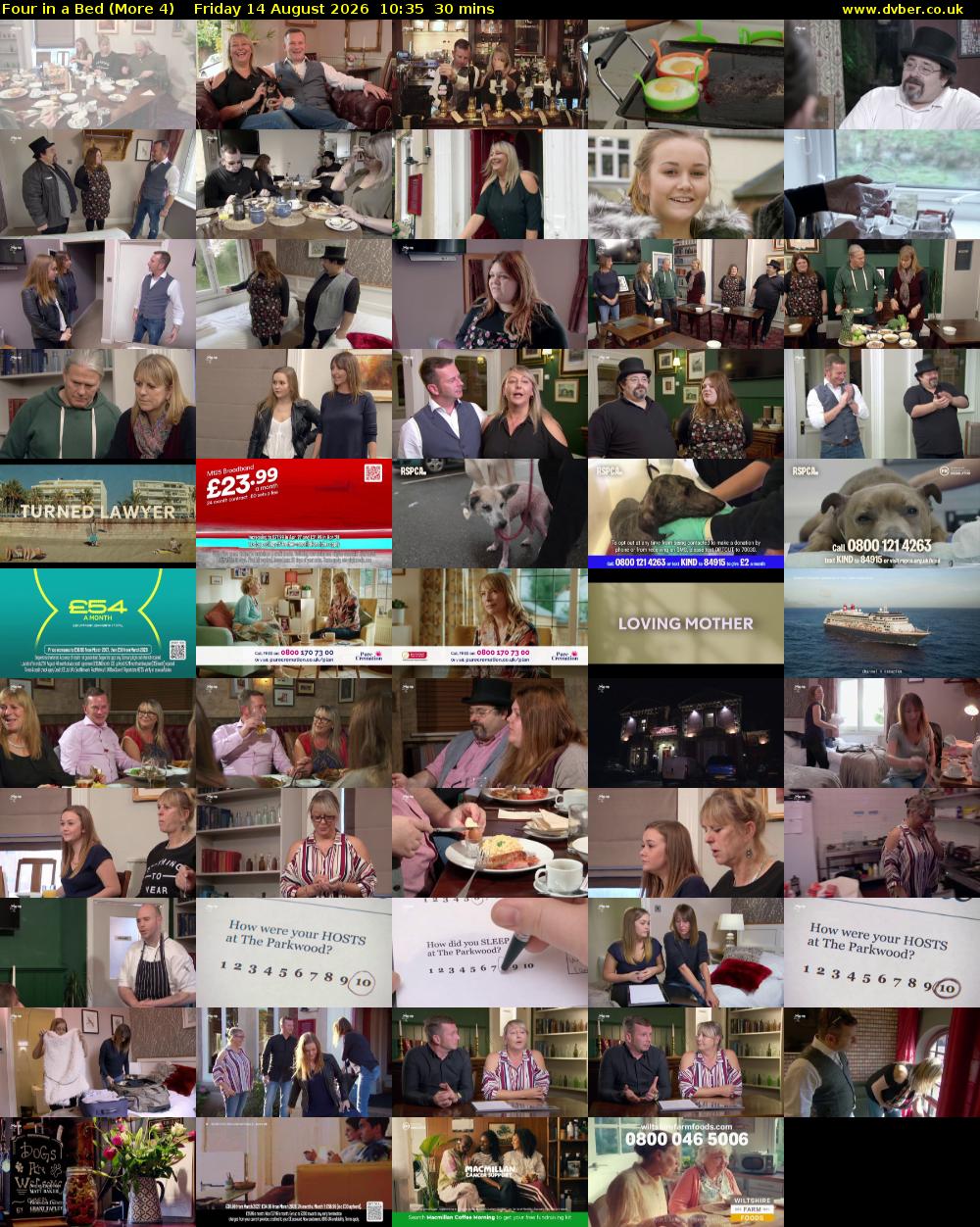Four in a Bed (More 4) Friday 14 August 2026 10:35 - 11:05