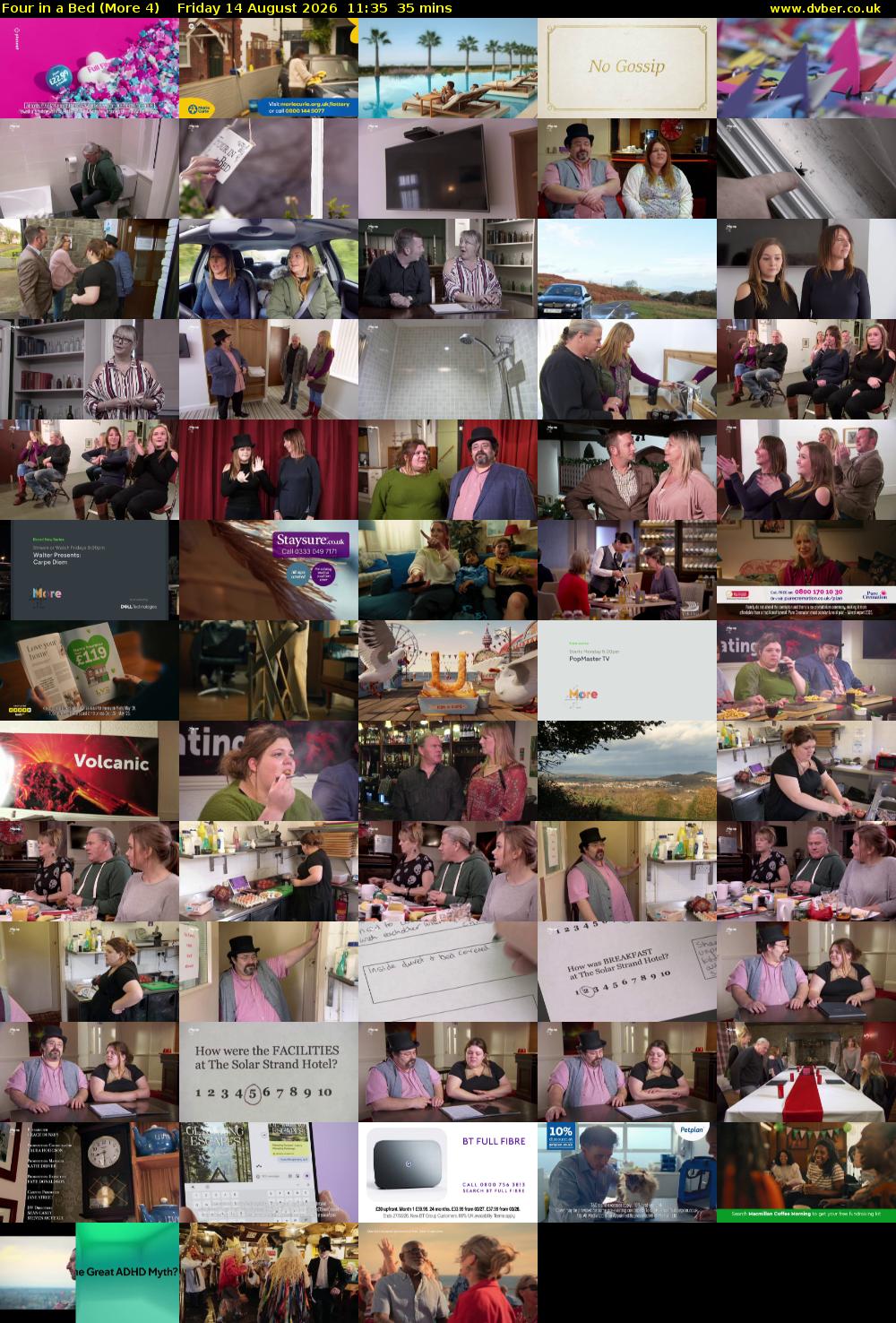 Four in a Bed (More 4) Friday 14 August 2026 11:35 - 12:10