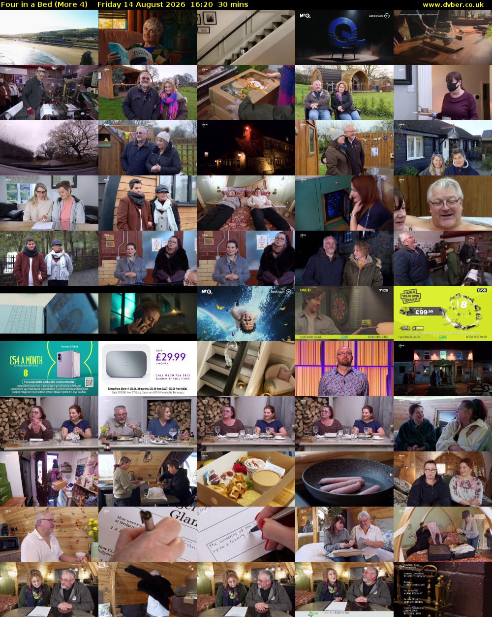 Four in a Bed (More 4) Friday 14 August 2026 16:20 - 16:50