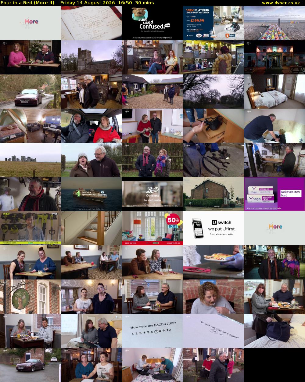 Four in a Bed (More 4) Friday 14 August 2026 16:50 - 17:20