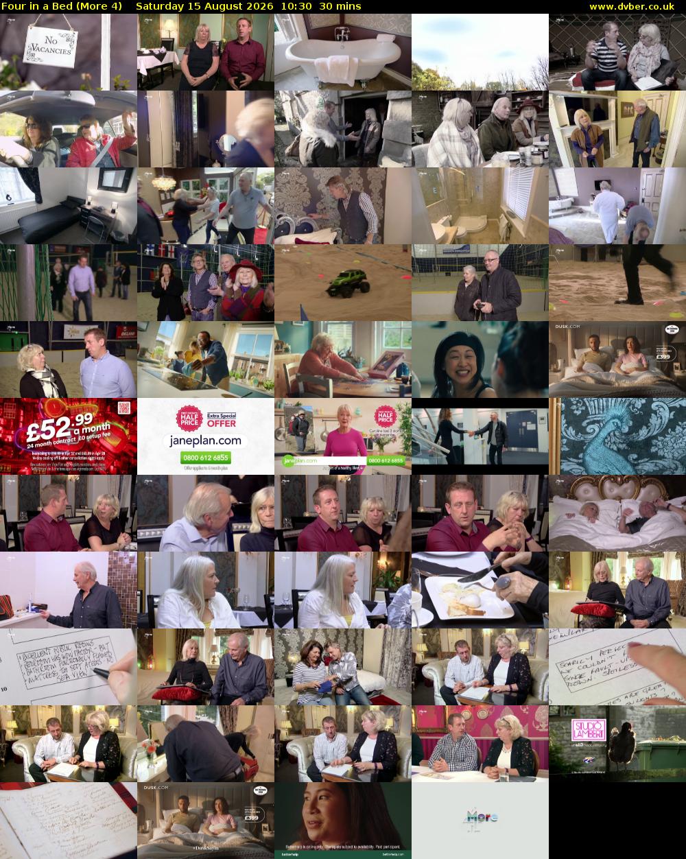 Four in a Bed (More 4) Saturday 15 August 2026 10:30 - 11:00