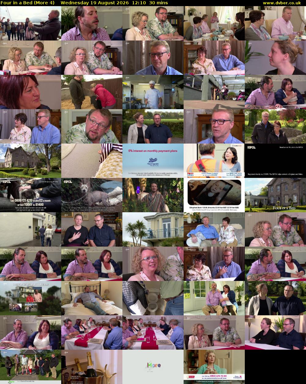 Four in a Bed (More 4) Wednesday 19 August 2026 12:10 - 12:40