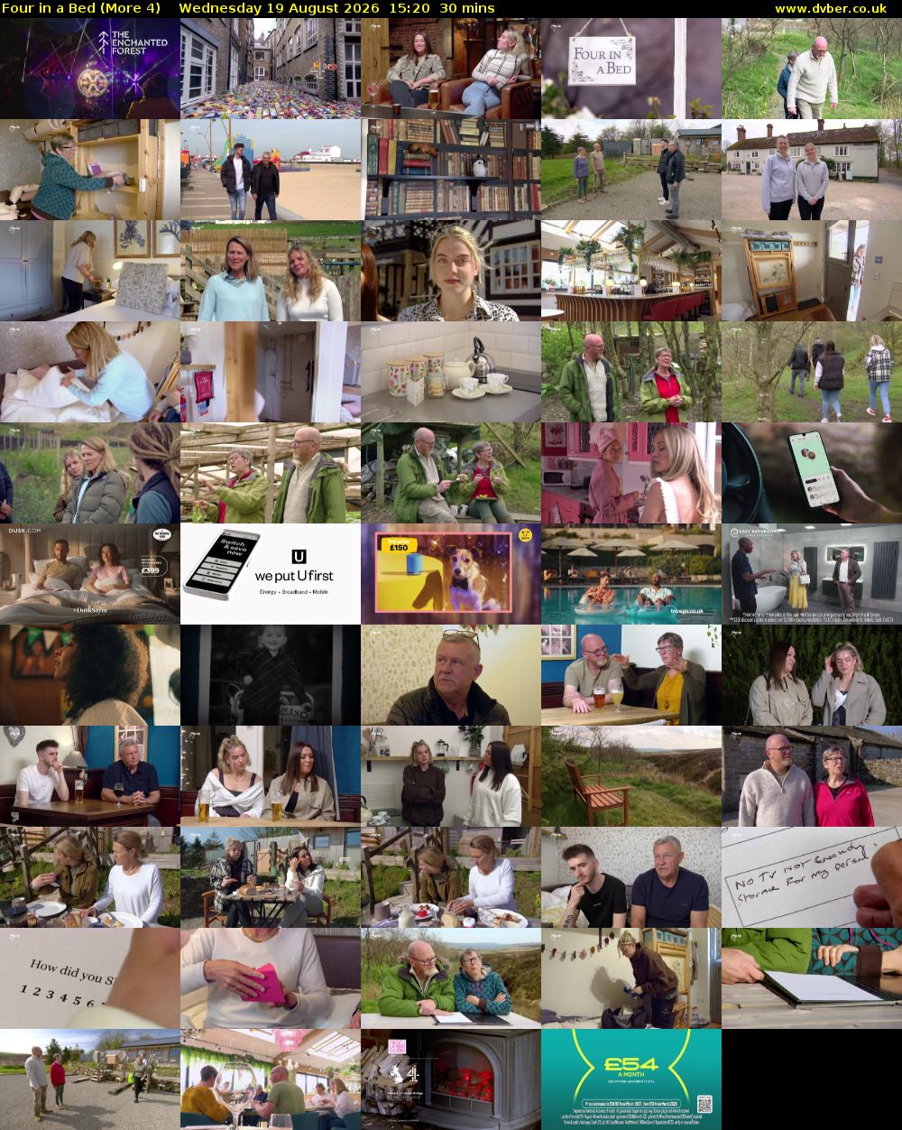 Four in a Bed (More 4) Wednesday 19 August 2026 15:20 - 15:50