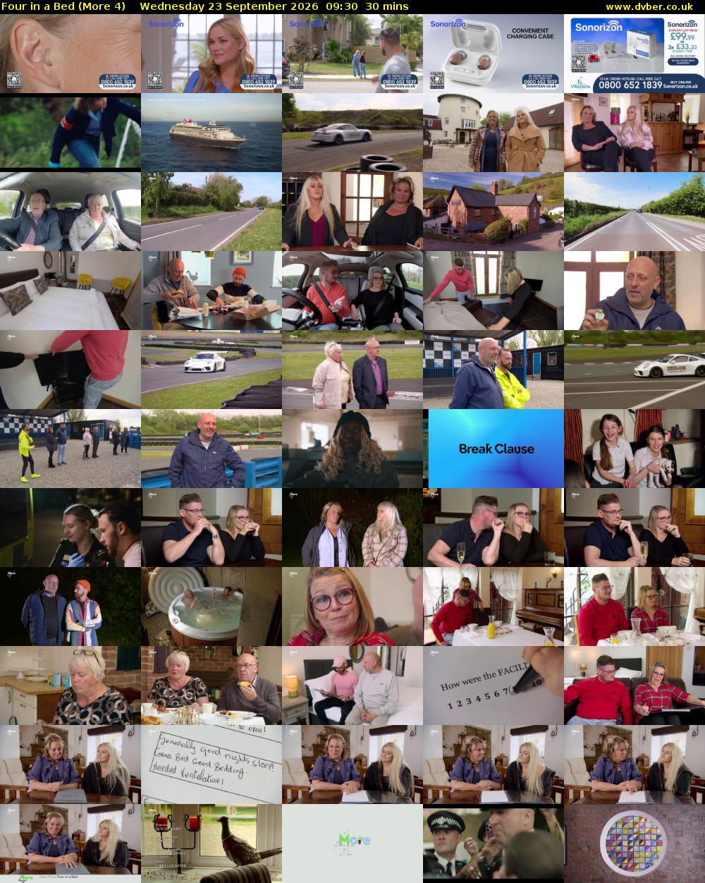 Four in a Bed (More 4) Wednesday 23 September 2026 09:30 - 10:00