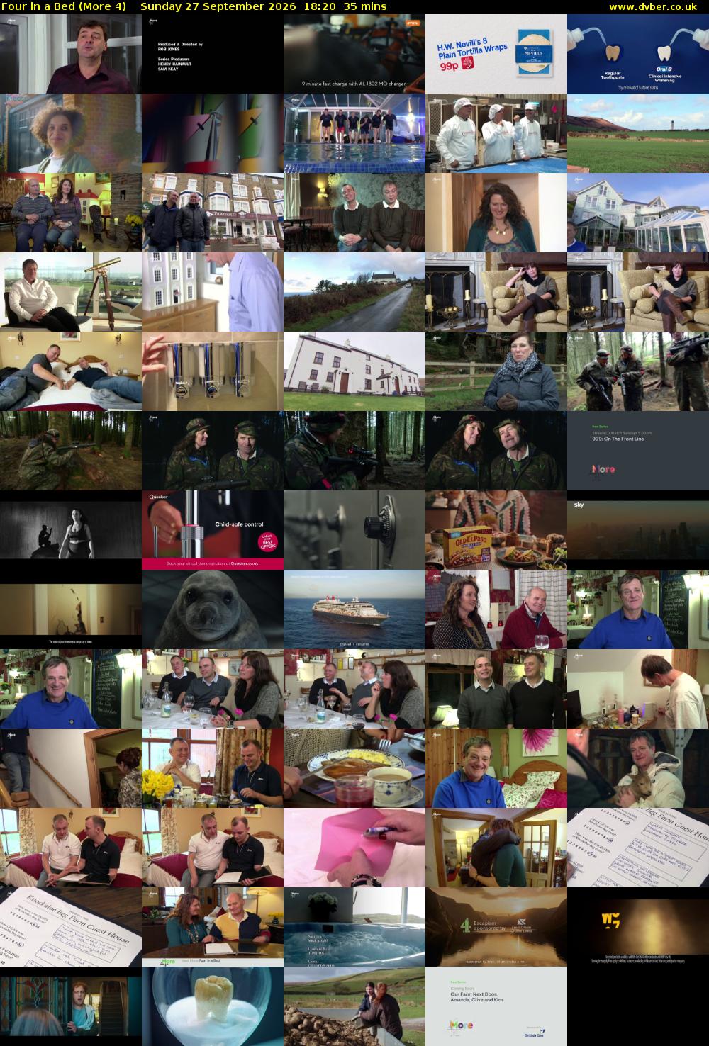 Four in a Bed (More 4) Sunday 27 September 2026 18:20 - 18:55