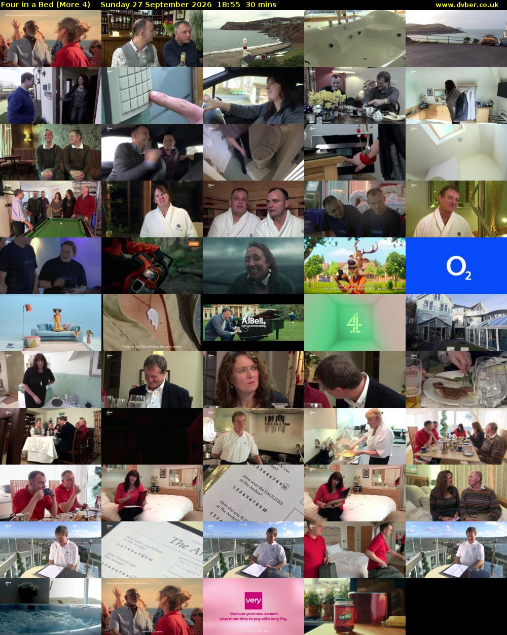 Four in a Bed (More 4) Sunday 27 September 2026 18:55 - 19:25