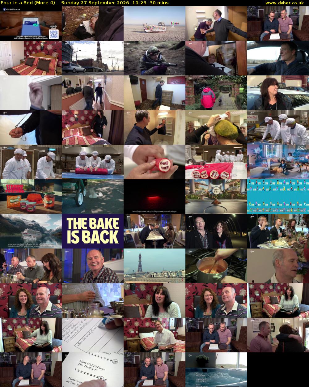 Four in a Bed (More 4) Sunday 27 September 2026 19:25 - 19:55