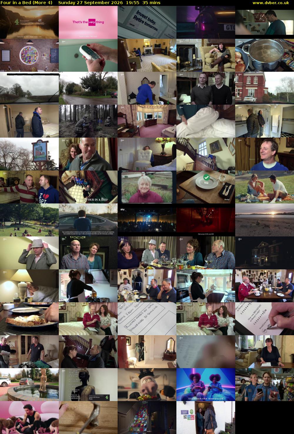 Four in a Bed (More 4) Sunday 27 September 2026 19:55 - 20:30