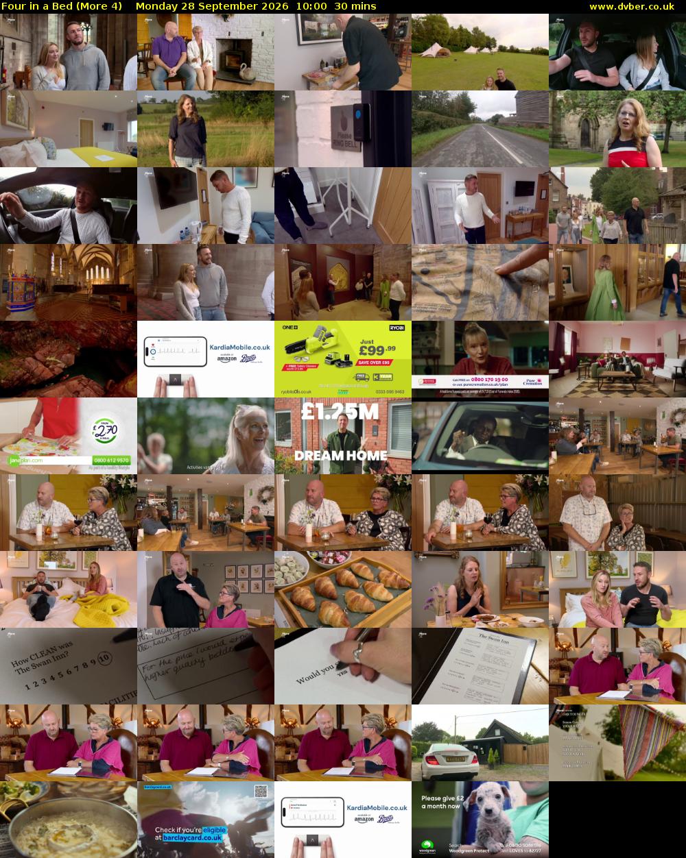 Four in a Bed (More 4) Monday 28 September 2026 10:00 - 10:30