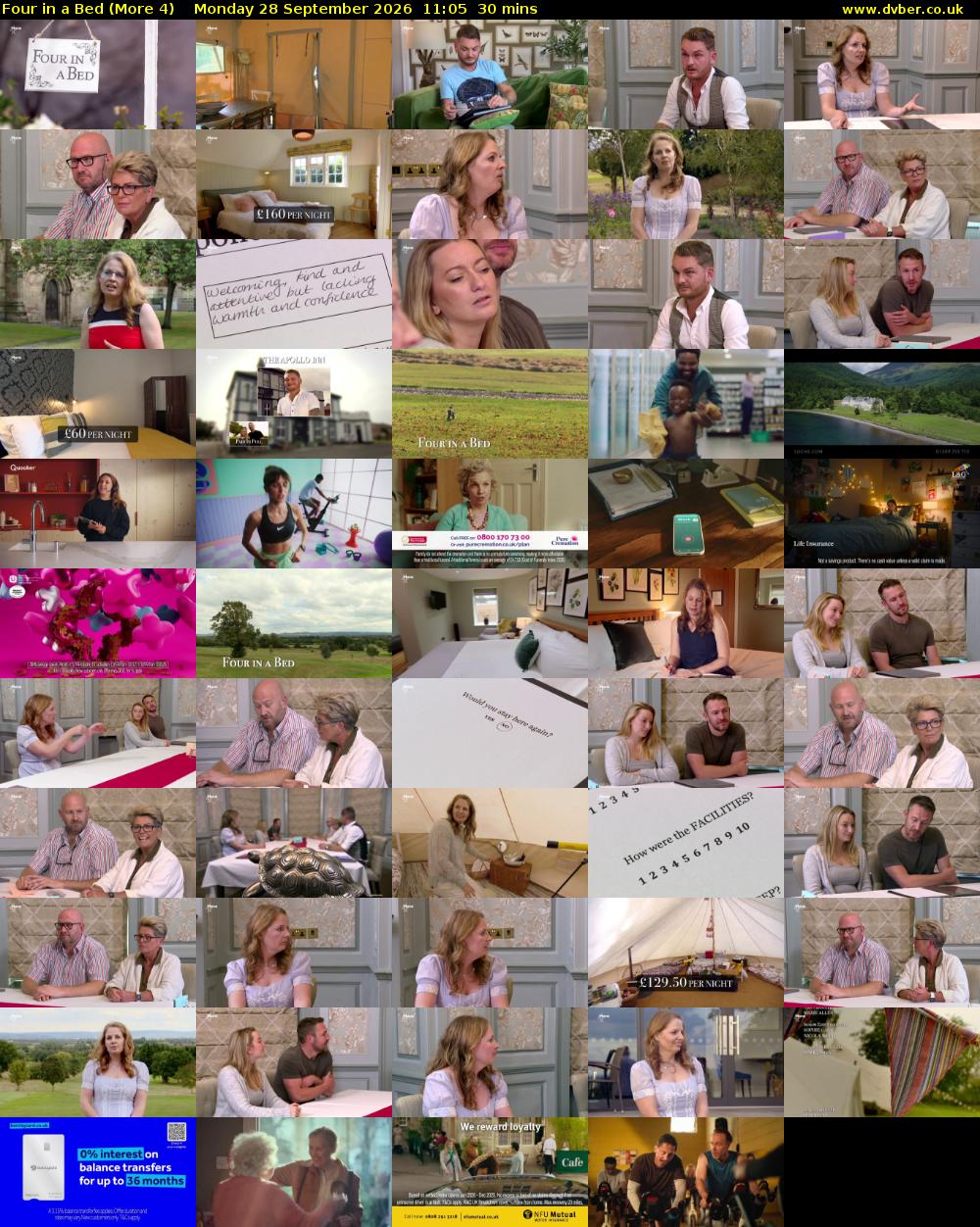 Four in a Bed (More 4) Monday 28 September 2026 11:05 - 11:35