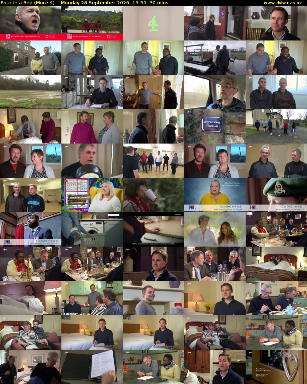 Four in a Bed (More 4) Monday 28 September 2026 15:50 - 16:20