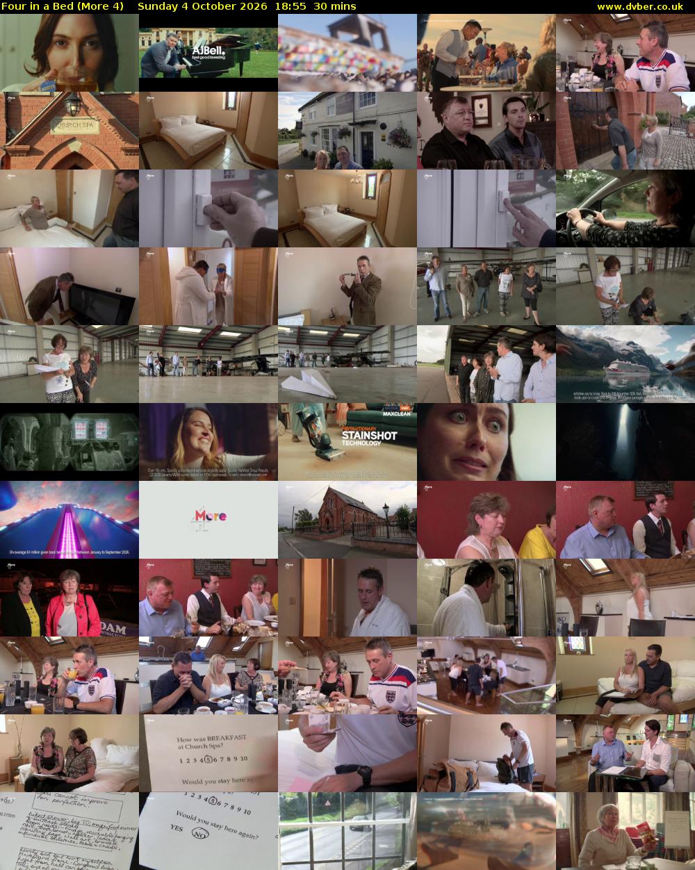 Four in a Bed (More 4) Sunday 4 October 2026 18:55 - 19:25