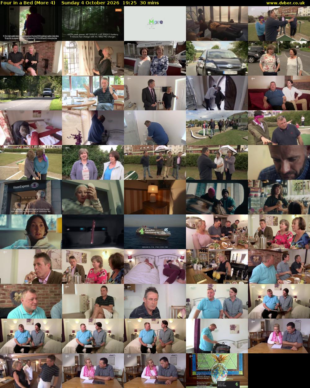 Four in a Bed (More 4) Sunday 4 October 2026 19:25 - 19:55