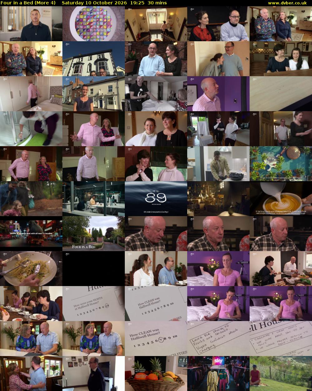 Four in a Bed (More 4) Saturday 10 October 2026 19:25 - 19:55