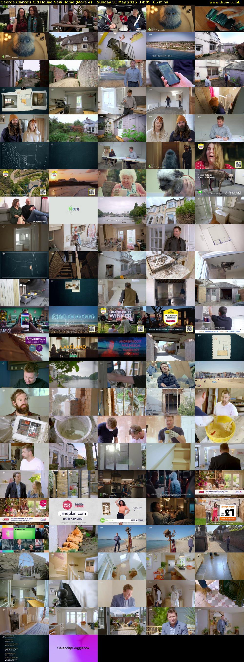 George Clarke's Old House New Home (More 4) Sunday 31 May 2026 14:05 - 15:10