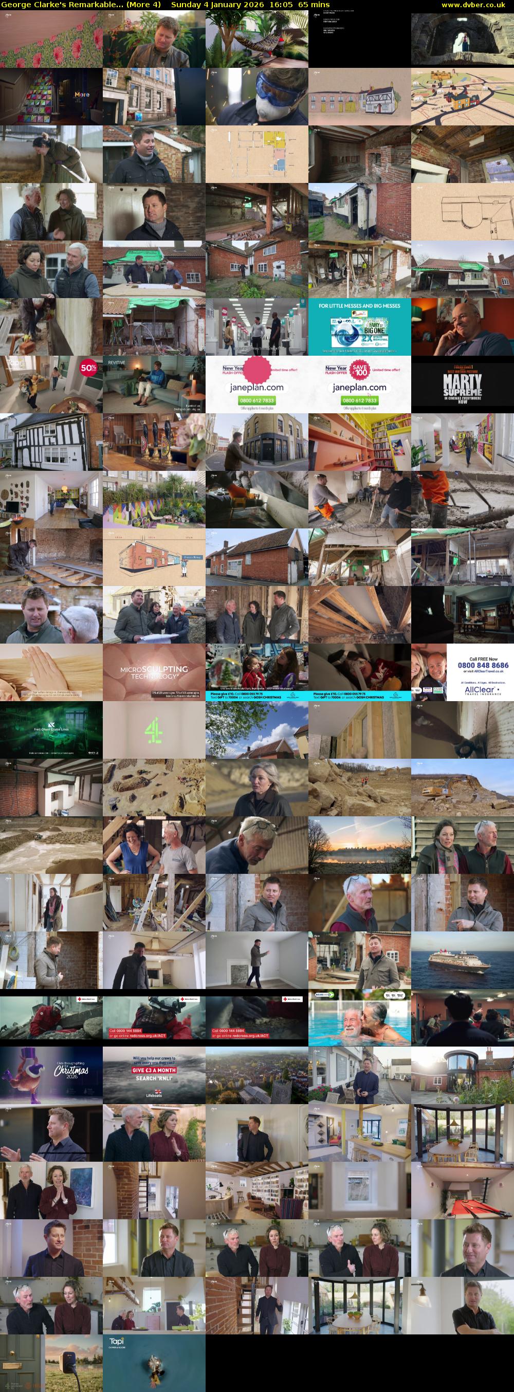 George Clarke's Remarkable... (More 4) Sunday 4 January 2026 16:05 - 17:10