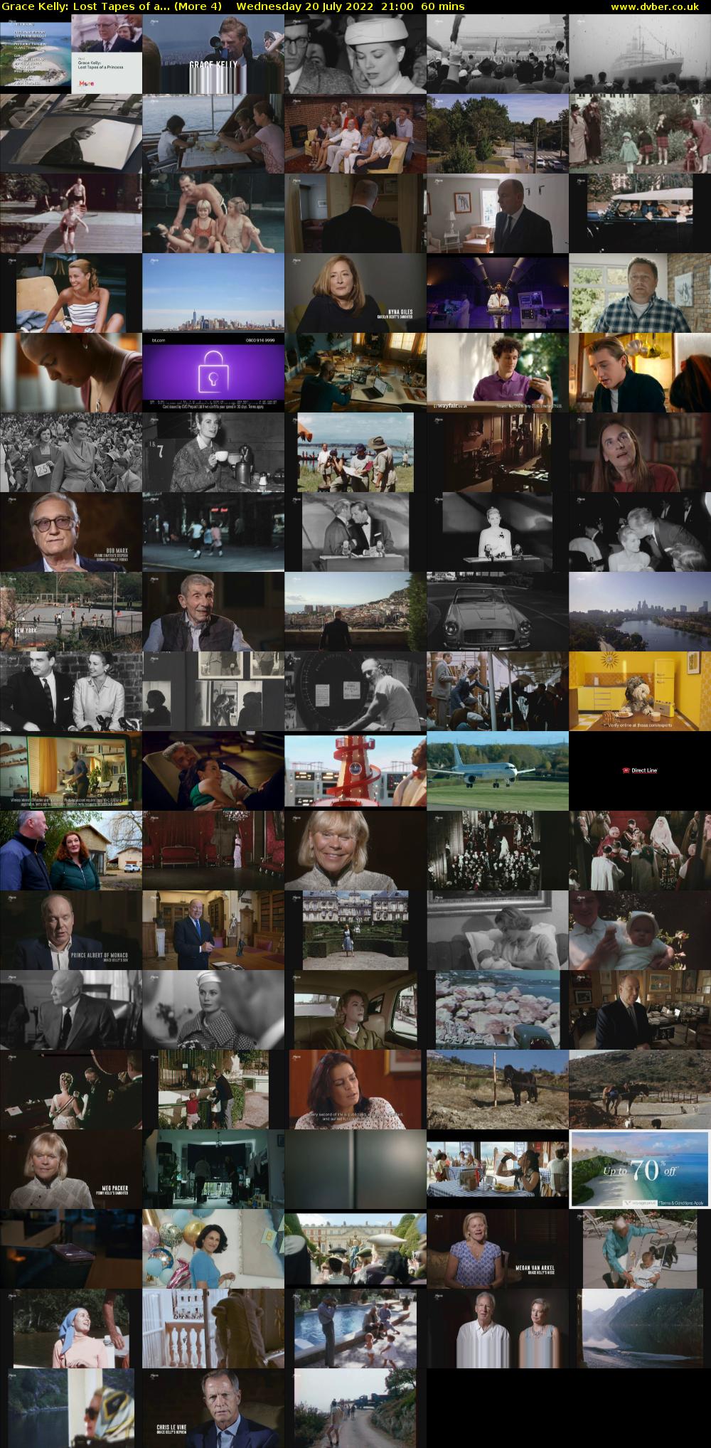 Grace Kelly: Lost Tapes of a... (More 4) Wednesday 20 July 2022 21:00 - 22:00