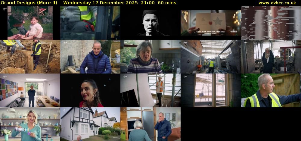 Grand Designs (More 4) Wednesday 17 December 2025 21:00 - 22:00