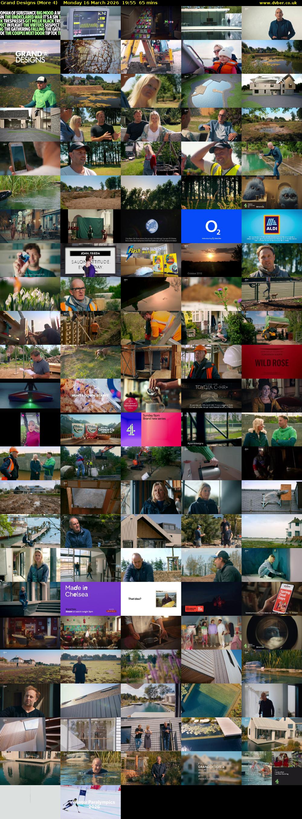 Grand Designs (More 4) Monday 16 March 2026 19:55 - 21:00