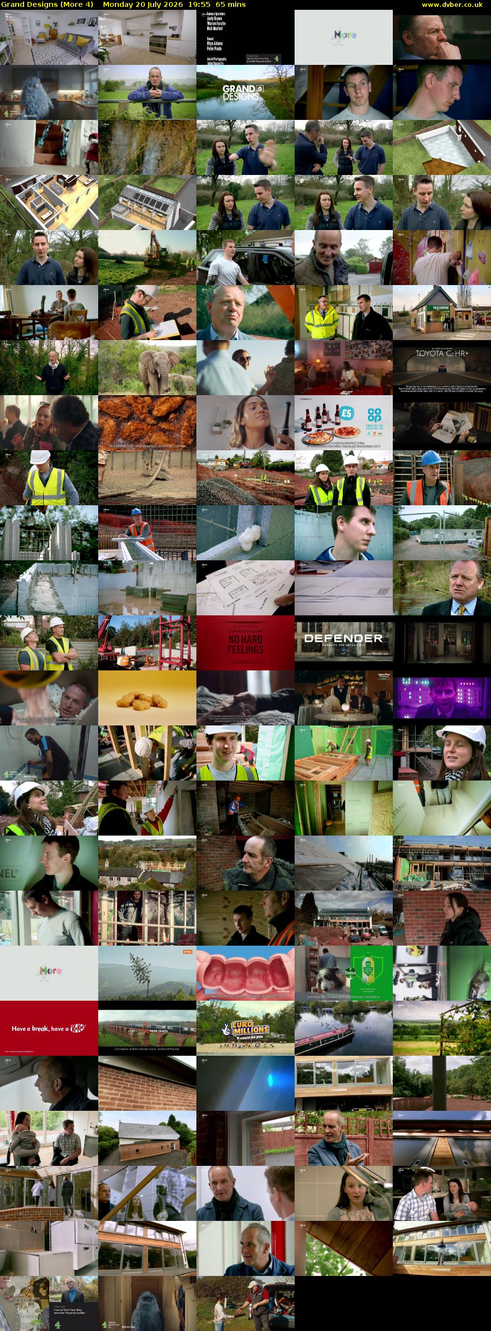 Grand Designs (More 4) Monday 20 July 2026 19:55 - 21:00