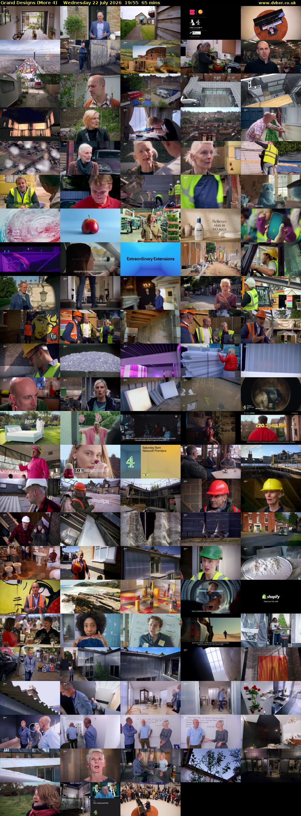 Grand Designs (More 4) Wednesday 22 July 2026 19:55 - 21:00