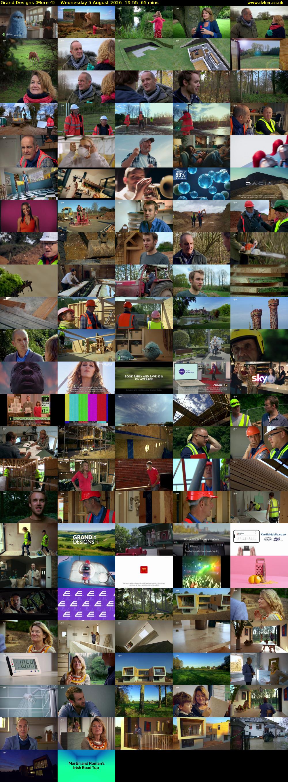 Grand Designs (More 4) Wednesday 5 August 2026 19:55 - 21:00
