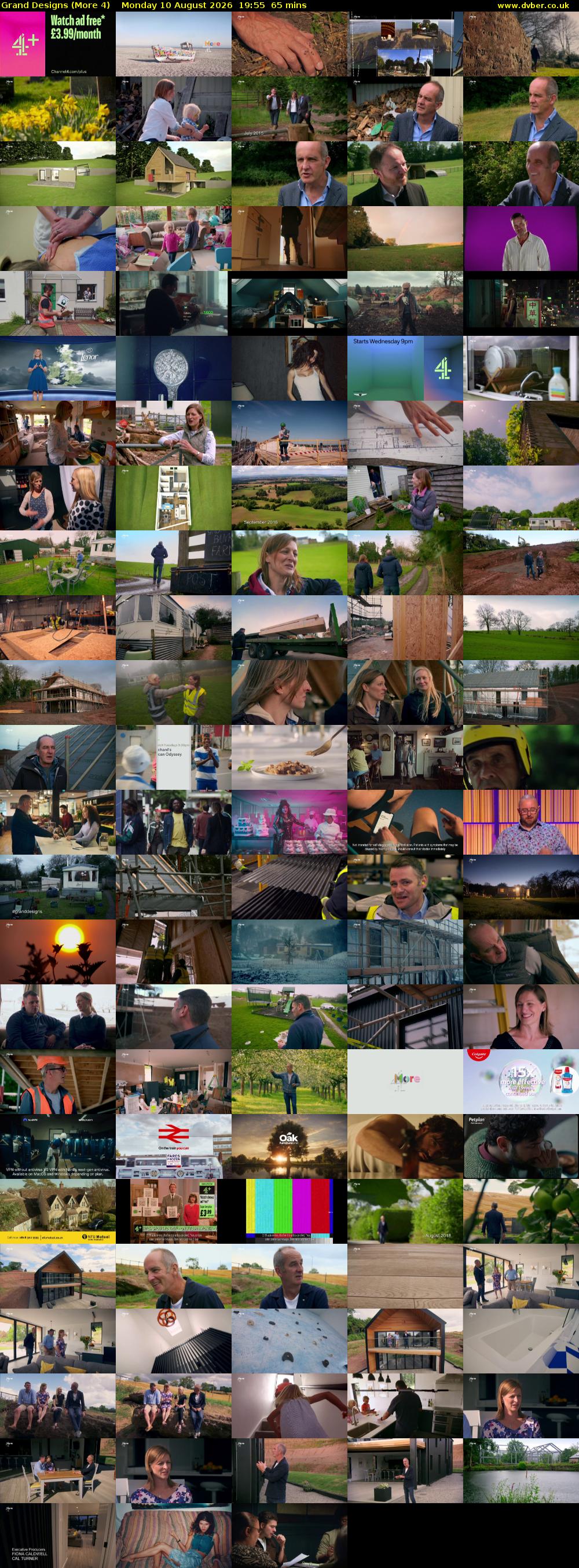 Grand Designs (More 4) Monday 10 August 2026 19:55 - 21:00