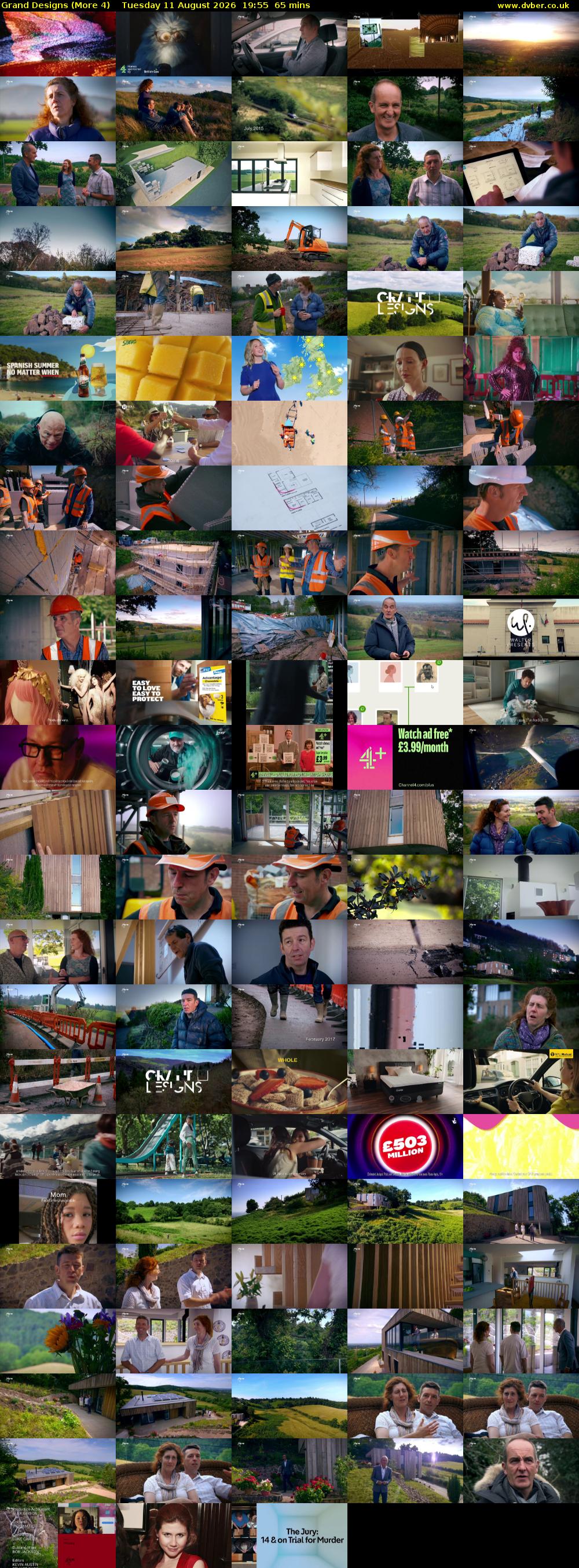 Grand Designs (More 4) Tuesday 11 August 2026 19:55 - 21:00