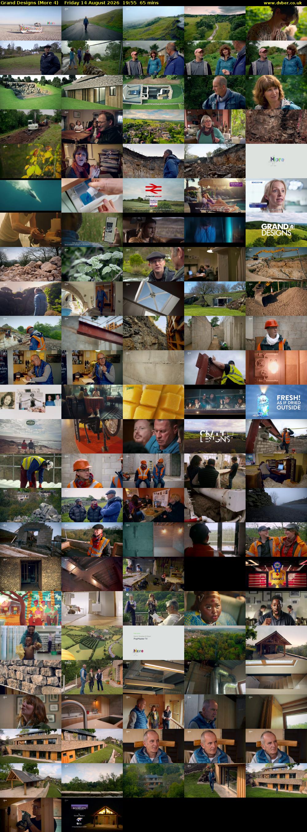 Grand Designs (More 4) Friday 14 August 2026 19:55 - 21:00
