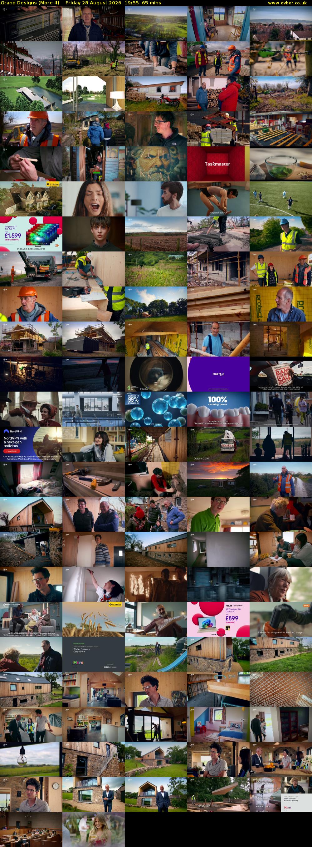 Grand Designs (More 4) Friday 28 August 2026 19:55 - 21:00
