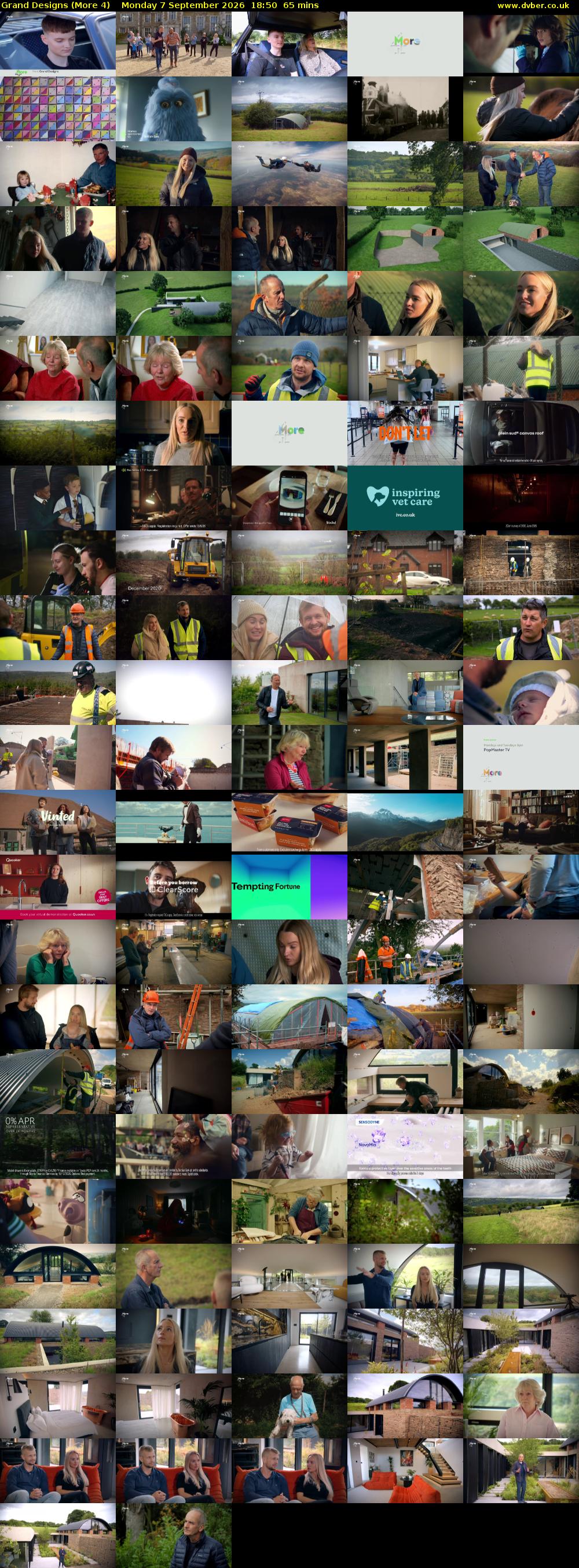 Grand Designs (More 4) Monday 7 September 2026 18:50 - 19:55