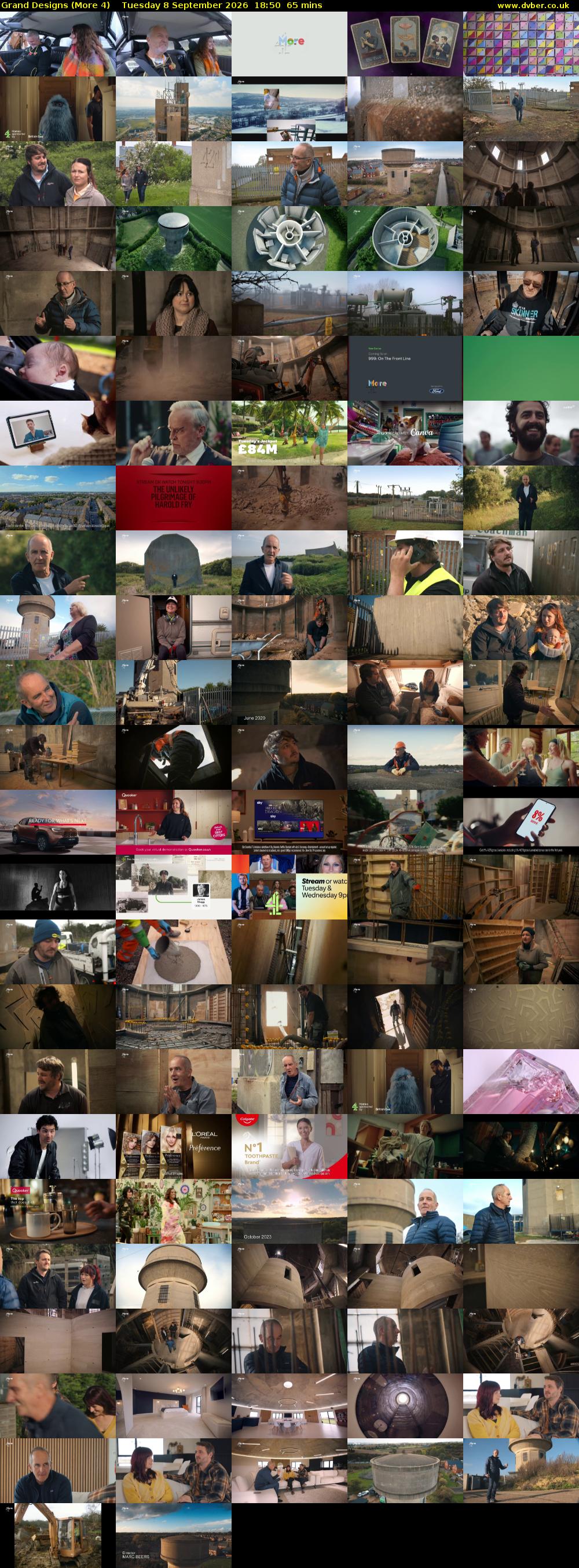 Grand Designs (More 4) Tuesday 8 September 2026 18:50 - 19:55