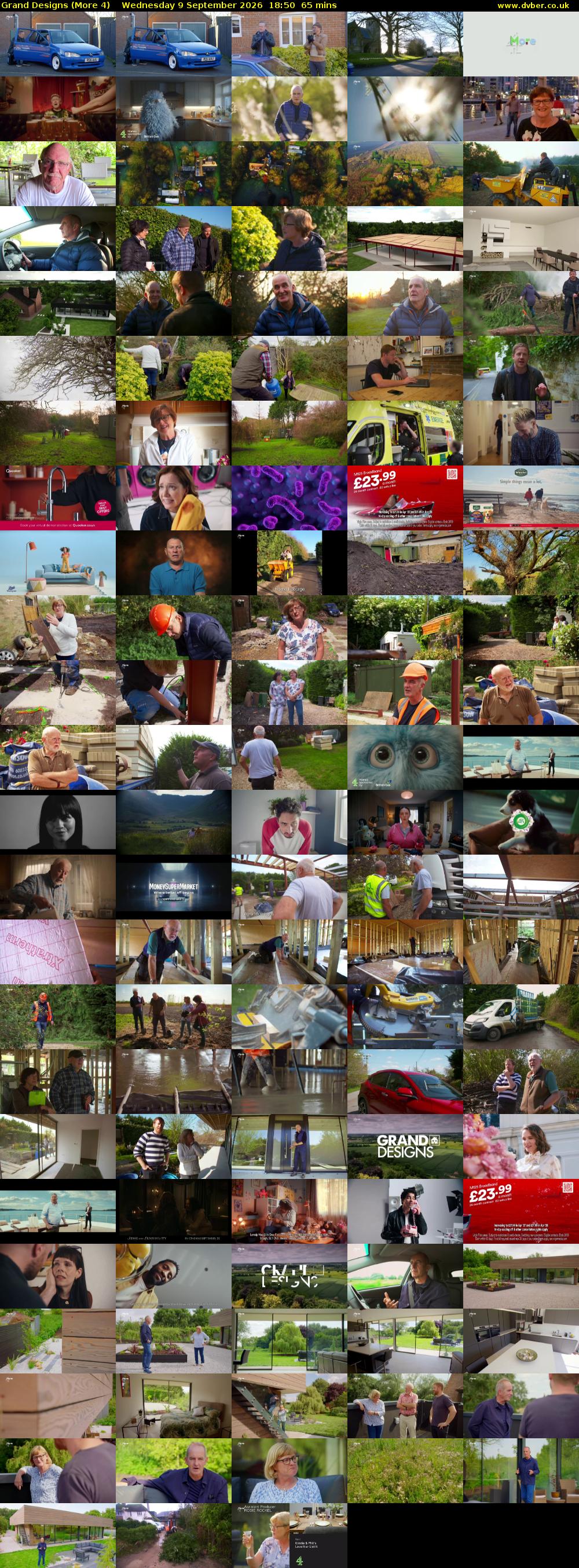 Grand Designs (More 4) Wednesday 9 September 2026 18:50 - 19:55