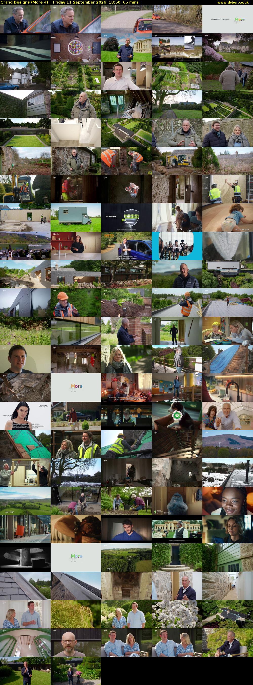 Grand Designs (More 4) Friday 11 September 2026 18:50 - 19:55