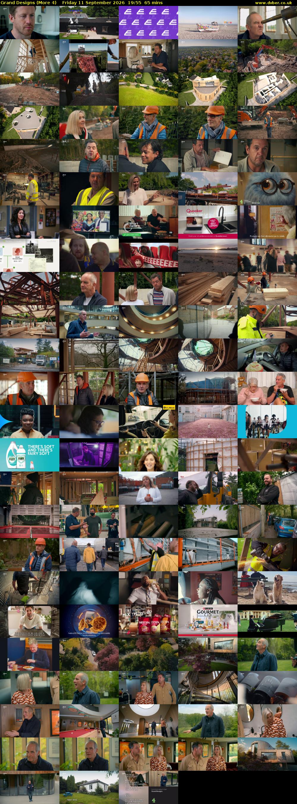 Grand Designs (More 4) Friday 11 September 2026 19:55 - 21:00