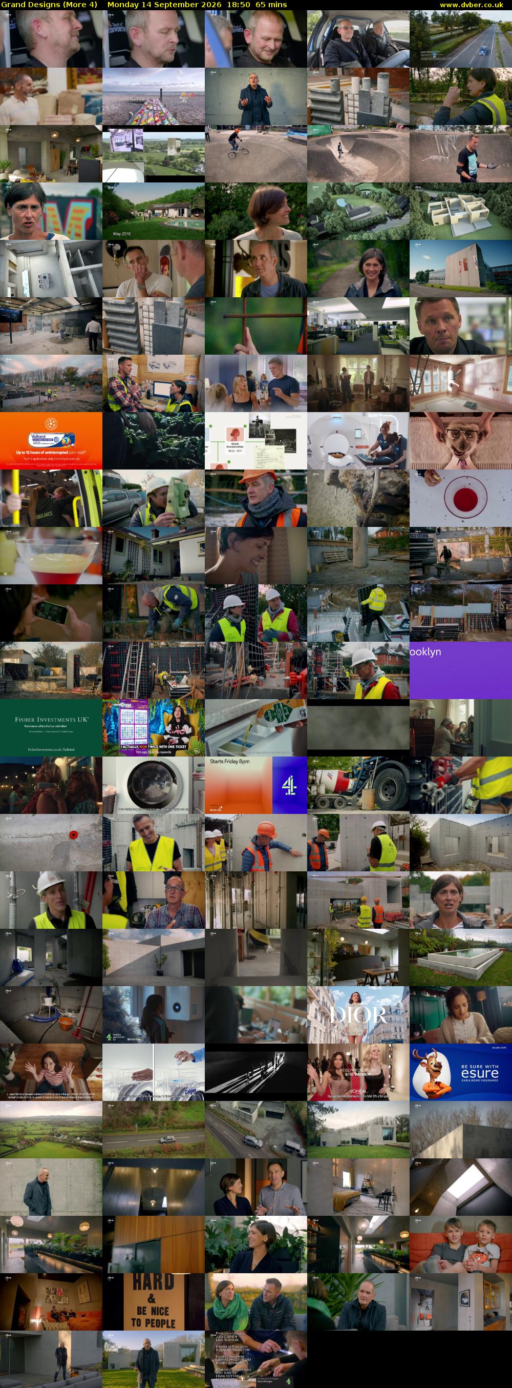 Grand Designs (More 4) Monday 14 September 2026 18:50 - 19:55