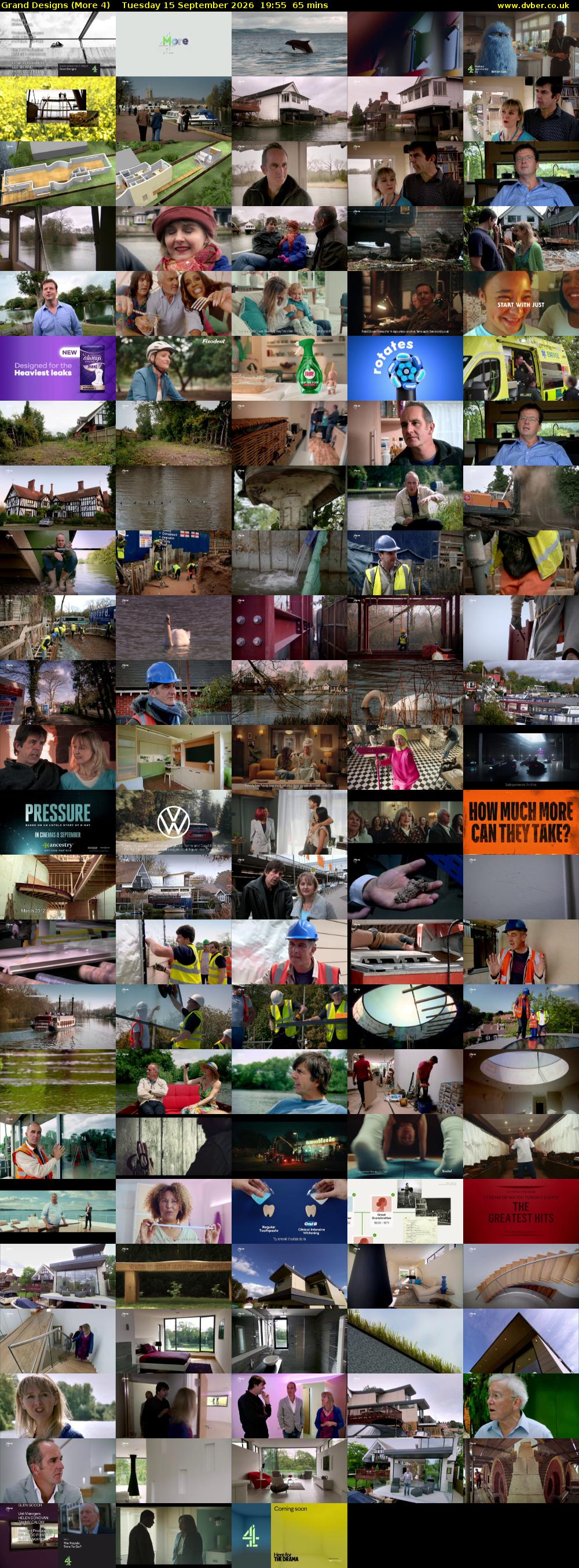 Grand Designs (More 4) Tuesday 15 September 2026 19:55 - 21:00