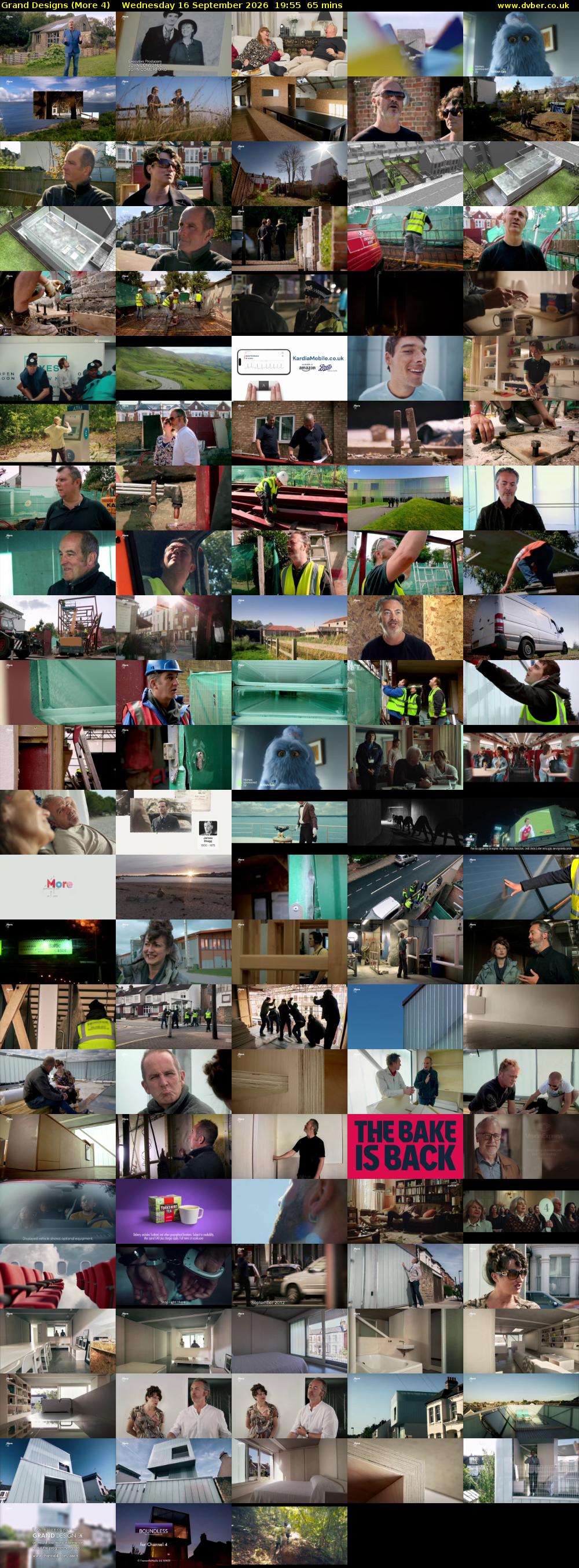 Grand Designs (More 4) Wednesday 16 September 2026 19:55 - 21:00
