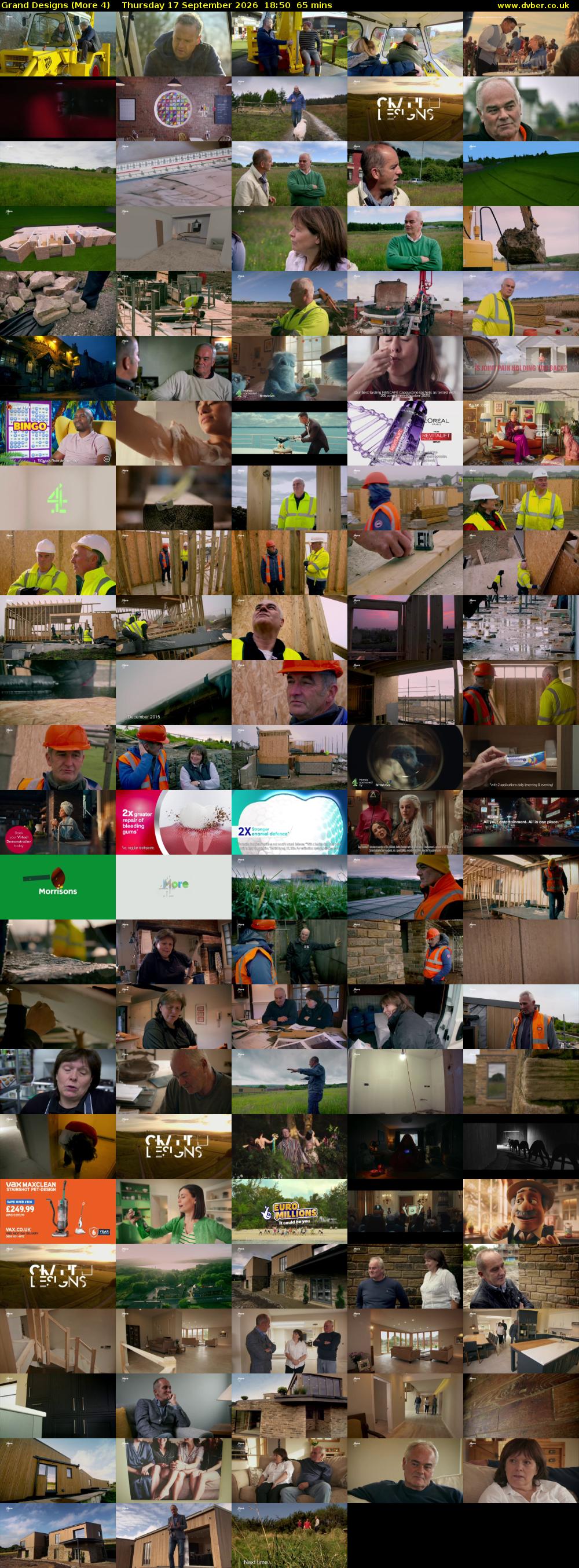 Grand Designs (More 4) Thursday 17 September 2026 18:50 - 19:55