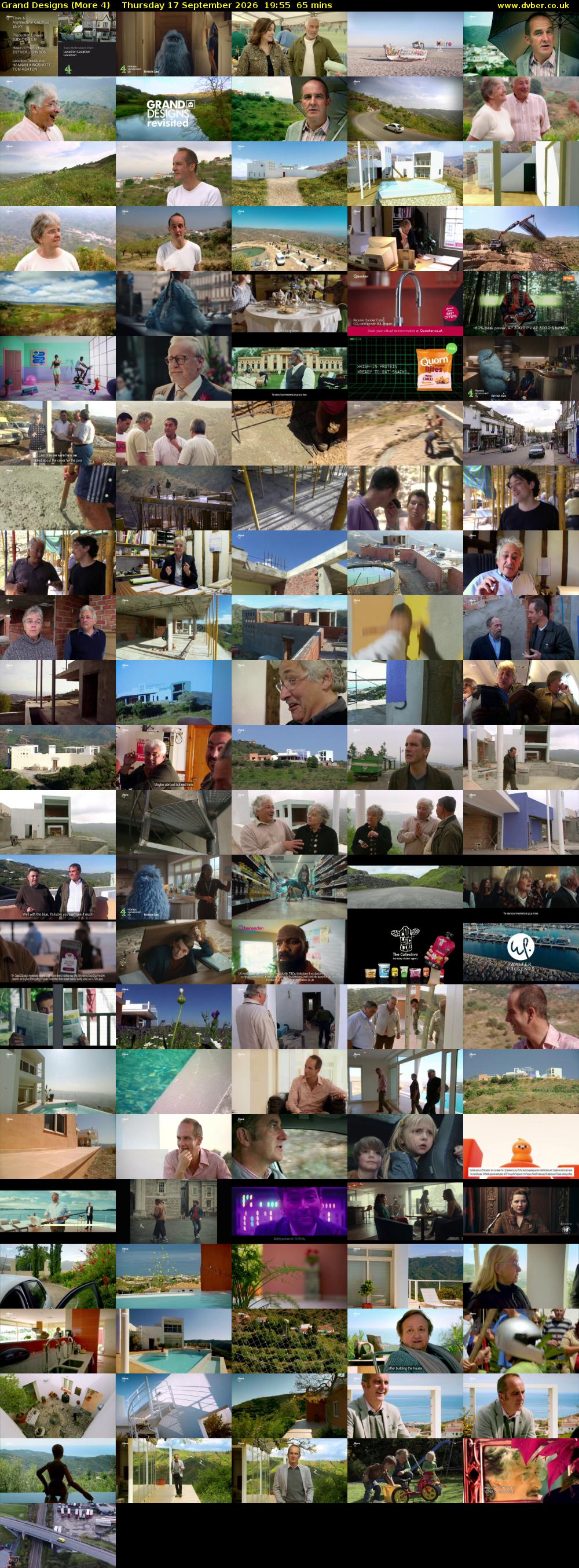 Grand Designs (More 4) Thursday 17 September 2026 19:55 - 21:00