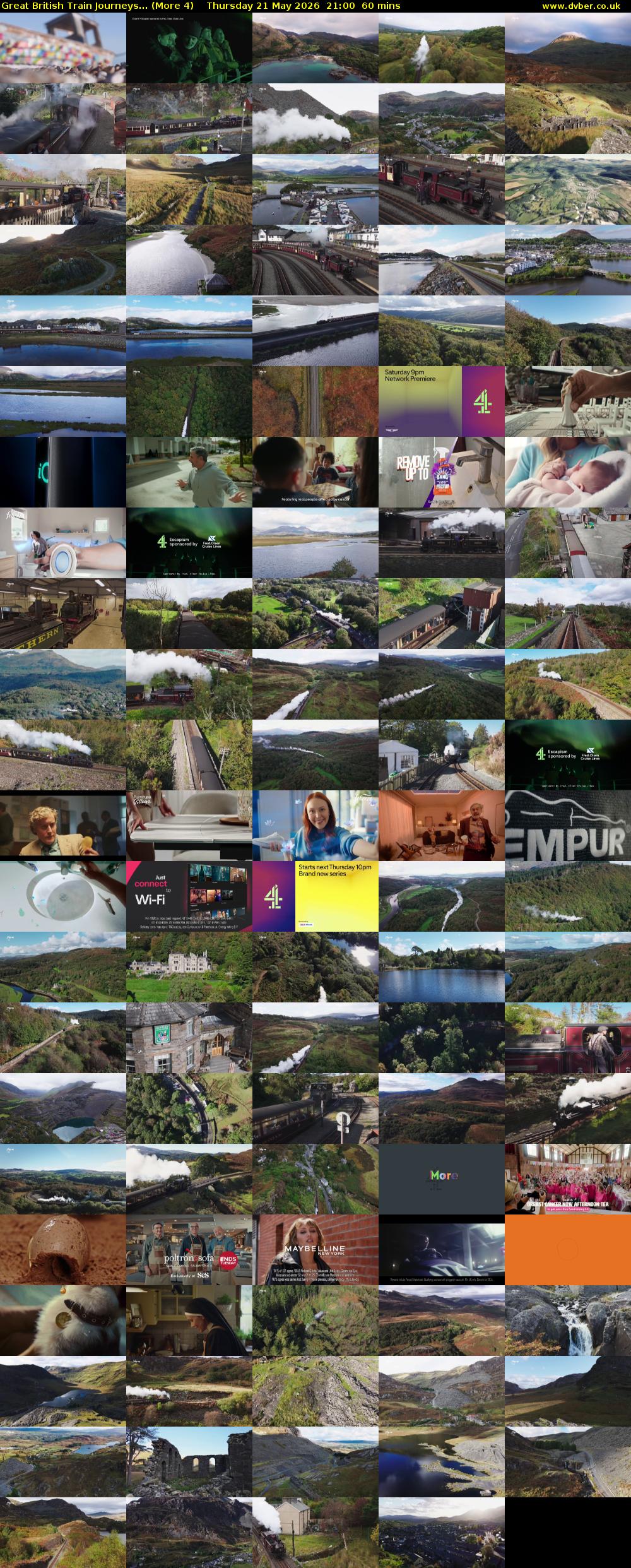 Great British Train Journeys... (More 4) Thursday 21 May 2026 21:00 - 22:00