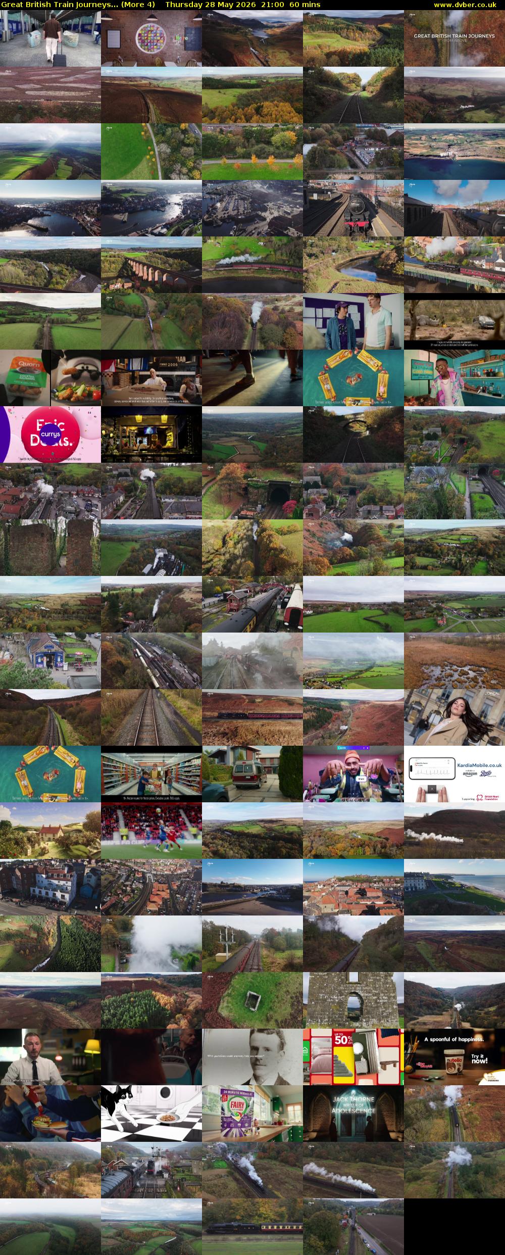 Great British Train Journeys... (More 4) Thursday 28 May 2026 21:00 - 22:00